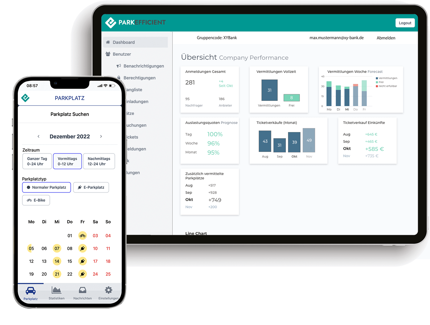 Parkplatz Management App