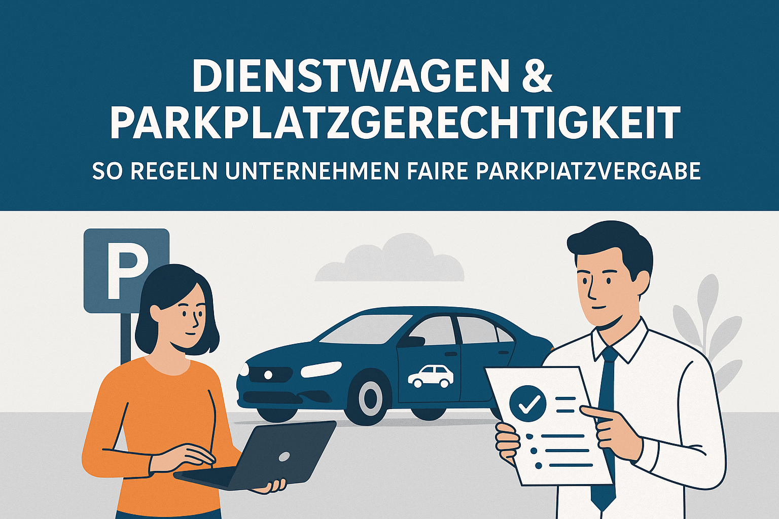 Erfahren Sie, wie Unternehmen faire Richtlinien für Dienstwagen- und Mitarbeiterparkplätze umsetzen