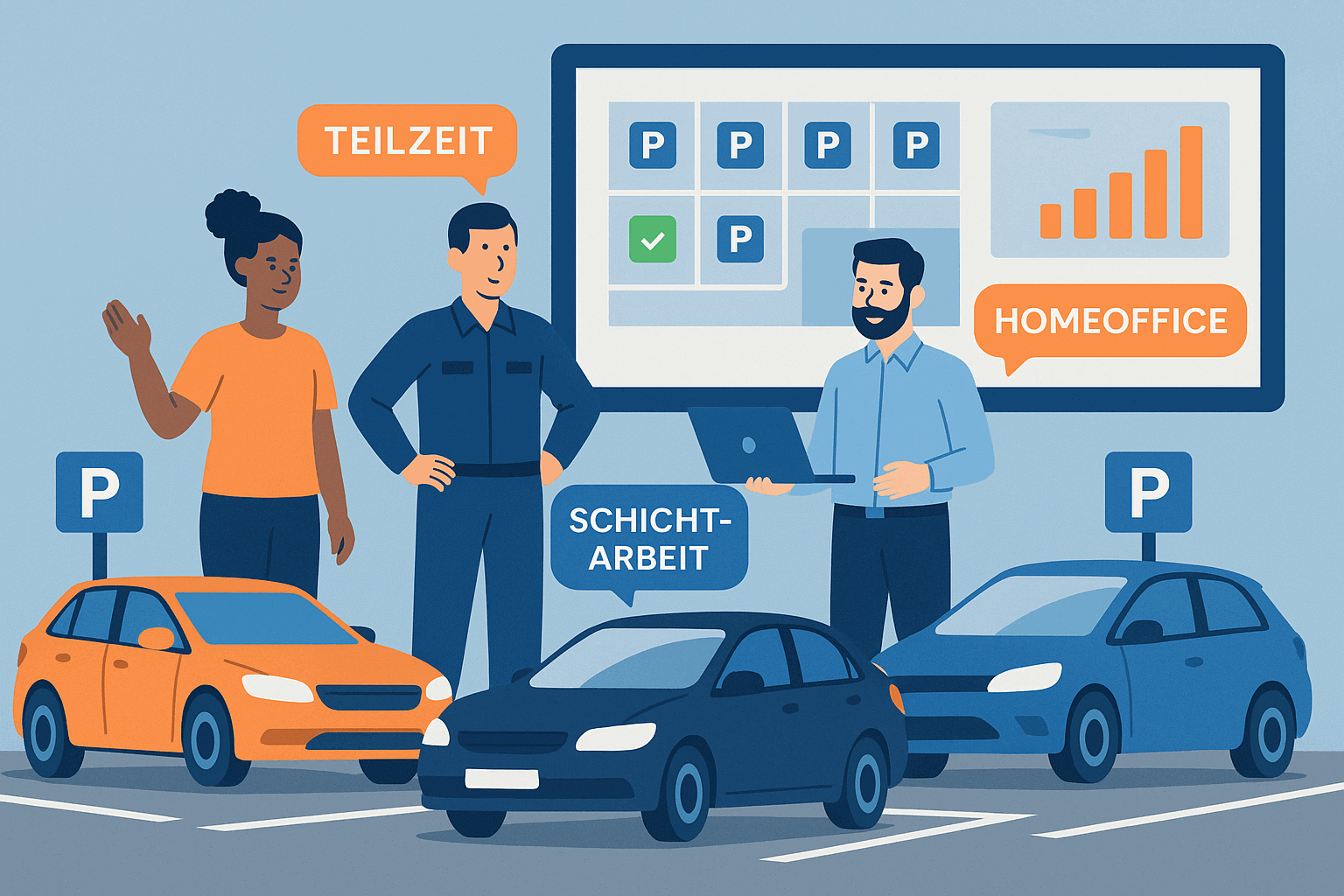 Parkplatzvergabe im Wandel – Fairness für Schichtarbeit, Teilzeit & Homeoffice