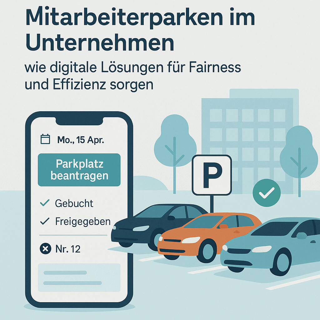 Mitarbeiterparken im Unternehmen digital organisieren: Mit ParkEfficient sorgen Unternehmen für Fairness, Effizienz und Nachhaltigkeit – jetzt mehr erfahren!